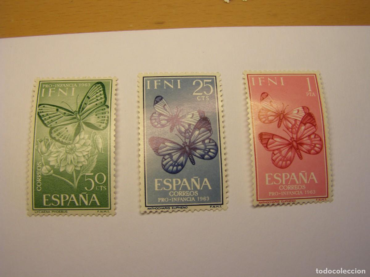 Sellos: Sellos de Espa&ntilde;a, colonia de Ifni, pro infancia, a&ntilde;o 1963.