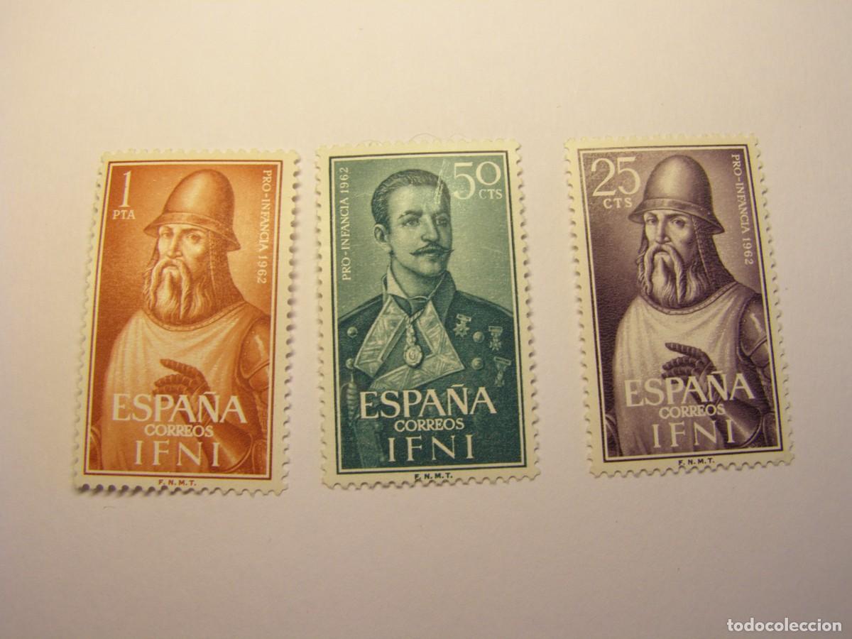 Sellos: Sellos de Espa&ntilde;a, colonia de Ifni, pro infancia, a&ntilde;o 1962.