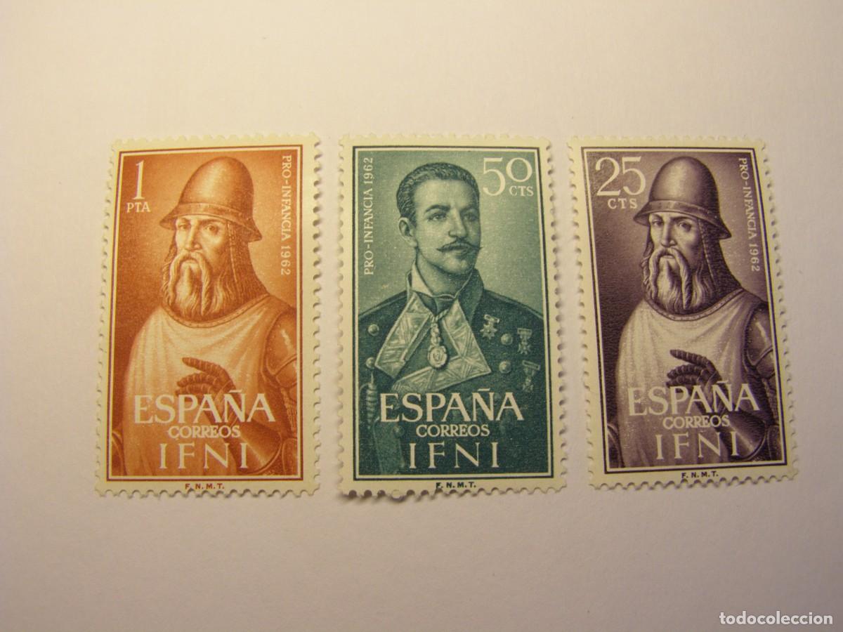 Sellos: Sellos de Espa&ntilde;a, colonia de Ifni, pro infancia, a&ntilde;o 1962.