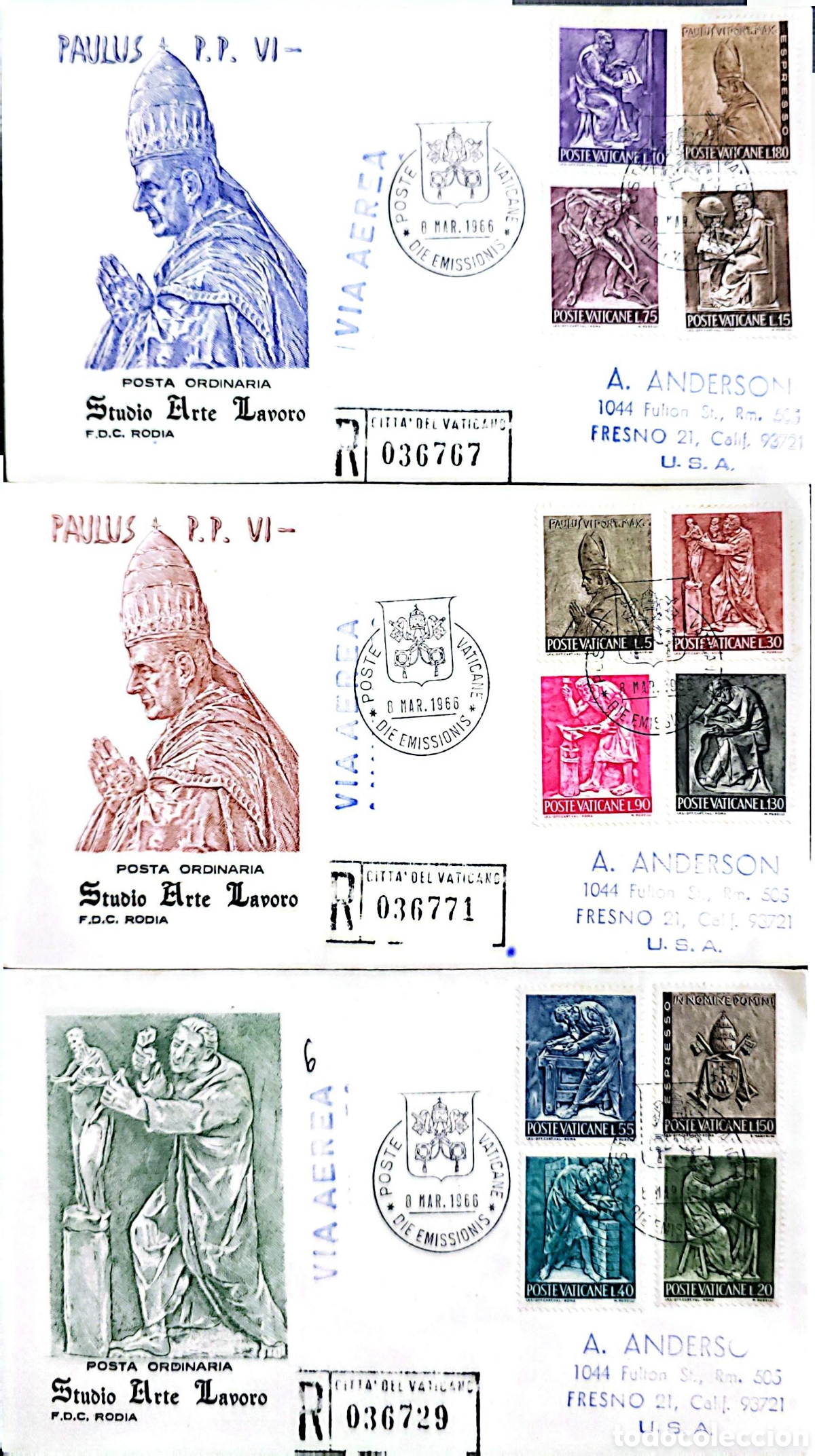 Sellos: CA)Vatican City 1966 Philatelic Emissions &ndash; Pope Paul VI and Religious Imager
