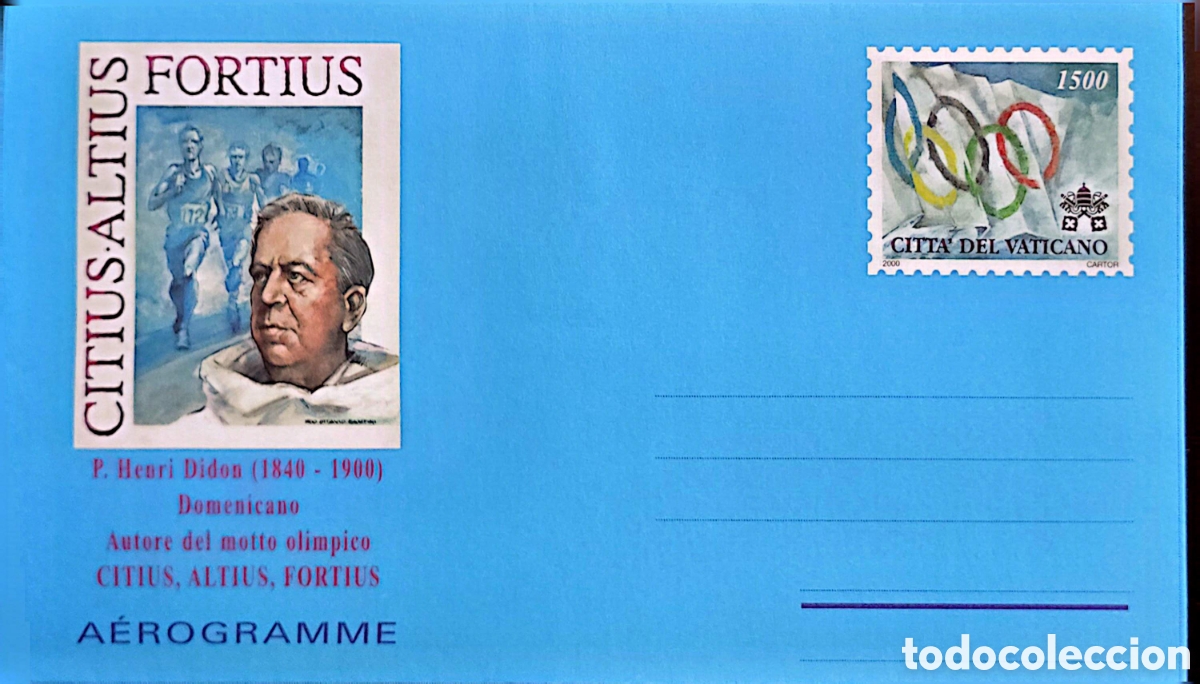 Sellos: CA) Vatican City 1990 Olympic Motto &ndash; Henri Didon