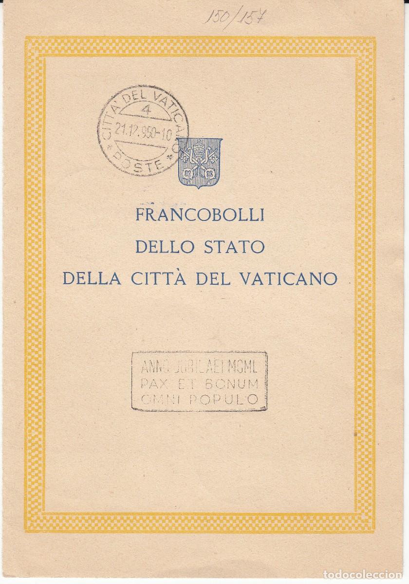 Sellos: VATICANO - SOPORTE CON LA SERIE A&Ntilde;O SANTO NUMS. 150 A 157 CON MATASELLOS