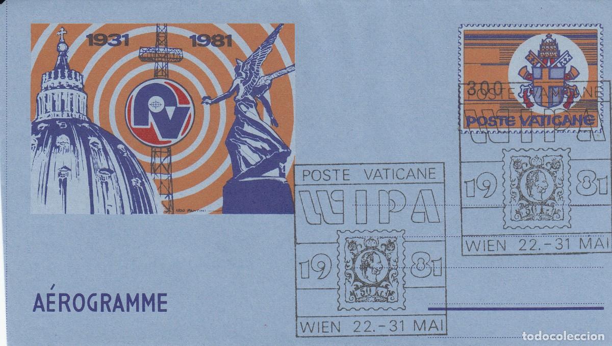 Sellos: AEROGRAMA VATICANO - PRIMER DIA - 1981