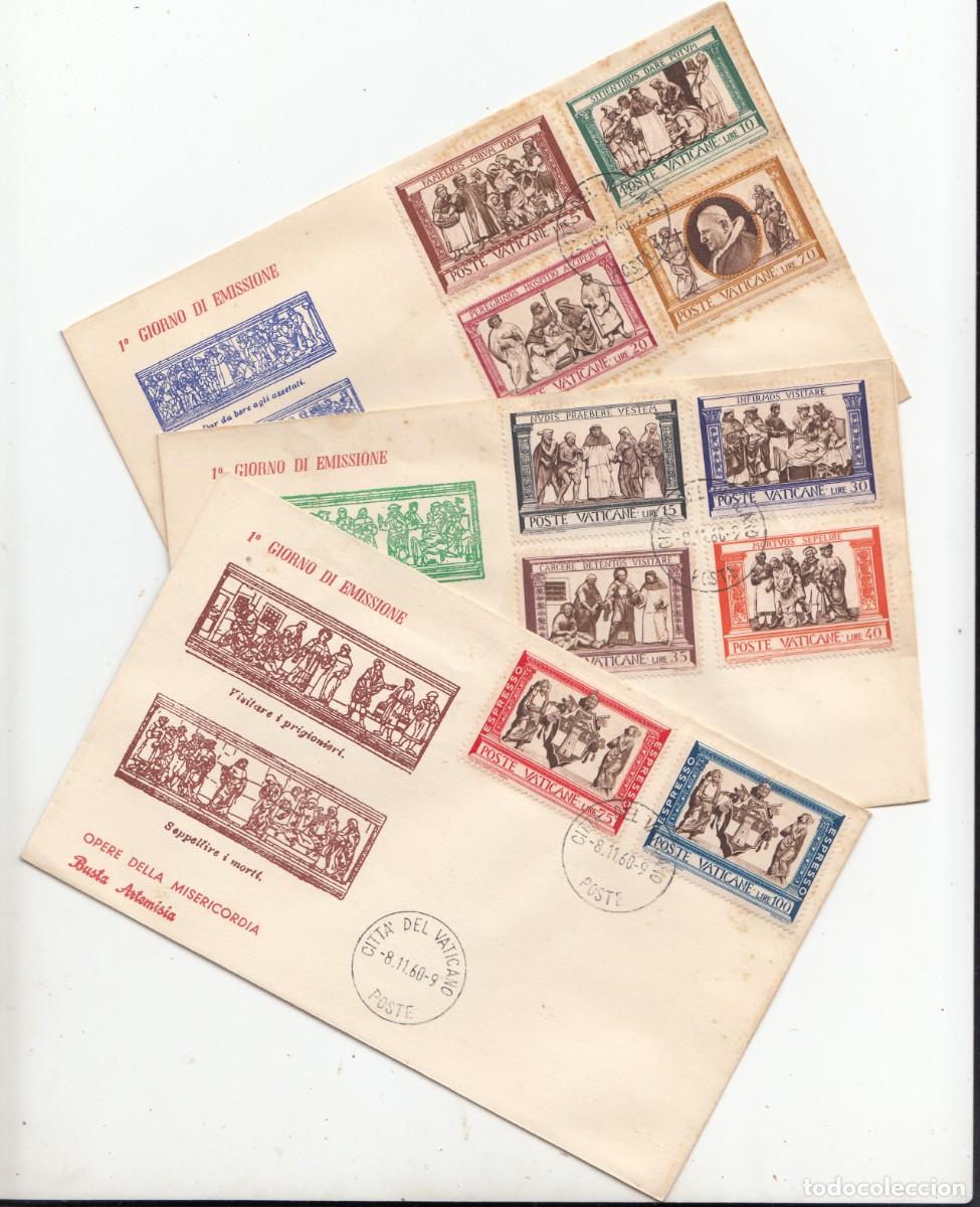 Sellos: 3 SPD - PRIMER DIA - VATICANO - 1964