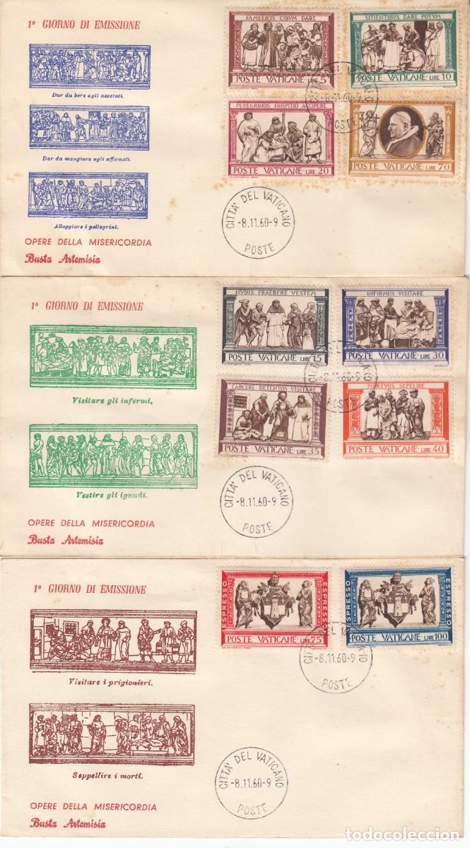 Sellos: 3 SPD - PRIMER DIA - VATICANO - 1960 - Foto 2