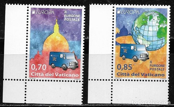 Sellos: VATICANO 2013, Ivert 1621/22 - VEH&Iacute;CULOS POSTALES. MNH.