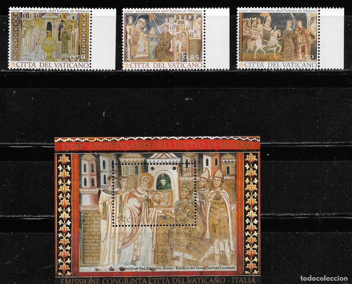 Sellos: VATICANO 2013, Ivert 1627/31 - 1700 &ordm; ANIVERSARIO DEL EDICTO DE MIL&Aacute;N. MNH.