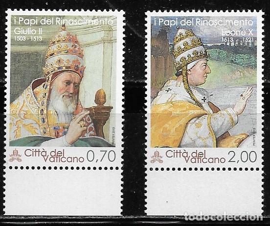 Sellos: VATICANO 2013, Ivert 1635/36 - Los Papas del Renacimiento JULIO II Y LE&Oacute;N X. MNH.