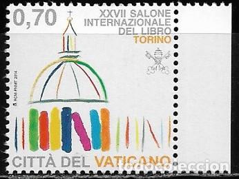Sellos: VATICANO 2014, Ivert 1647 - XXVII SAL&Oacute;N DEL LIBRO DE TUR&Iacute;N. MNH.