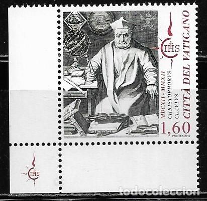 Sellos: VATICANO 2012, Ivert 1589 - 400&ordm; Aniv. Muerte Padre Crist&oacute;bal Clavio. MNH.