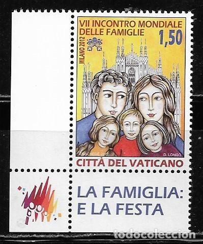 Sellos: VATICANO 2012, Ivert 1590 - VII Encuentro Mundial de las Familias Mil&aacute;n 2012. MNH.