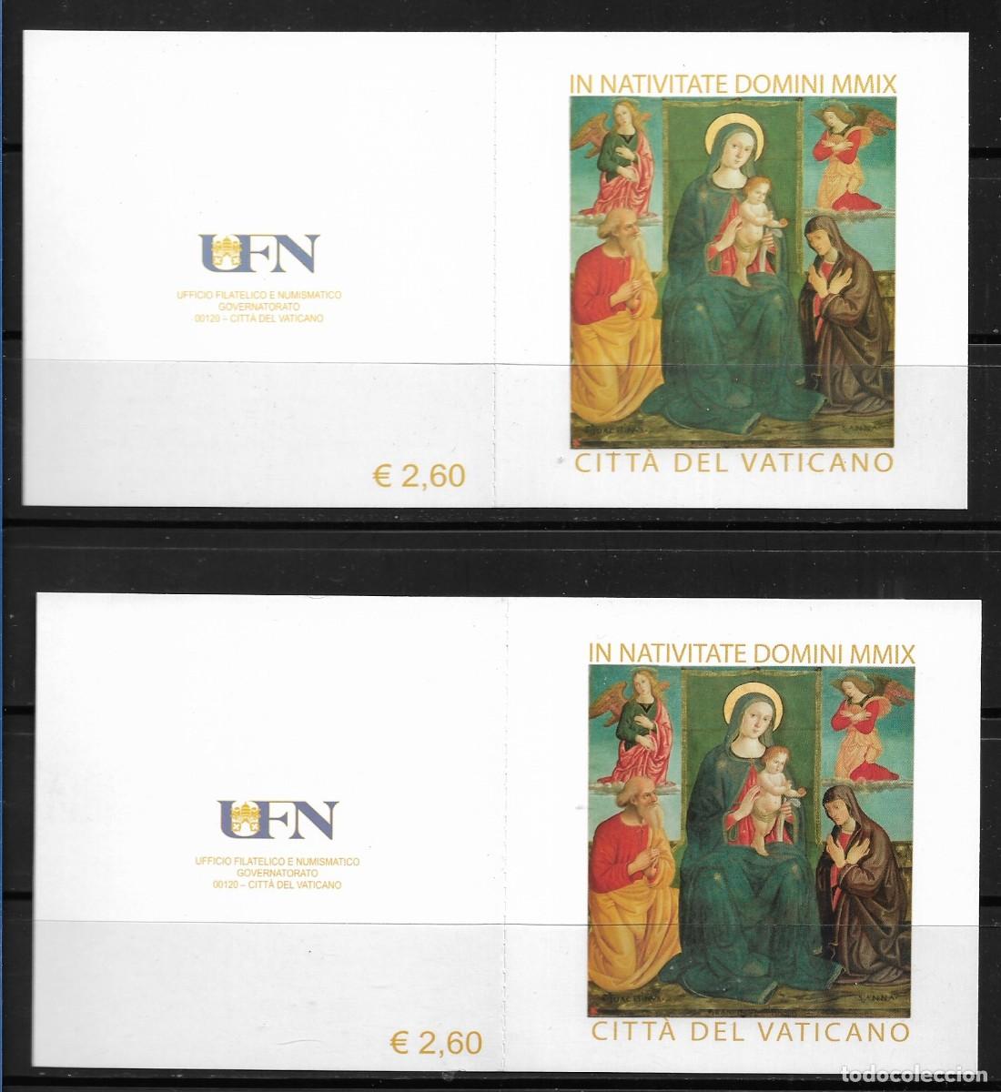 Sellos: VATICANO 2009, CARNETS COMPLETO NAVIDAD. MNH.