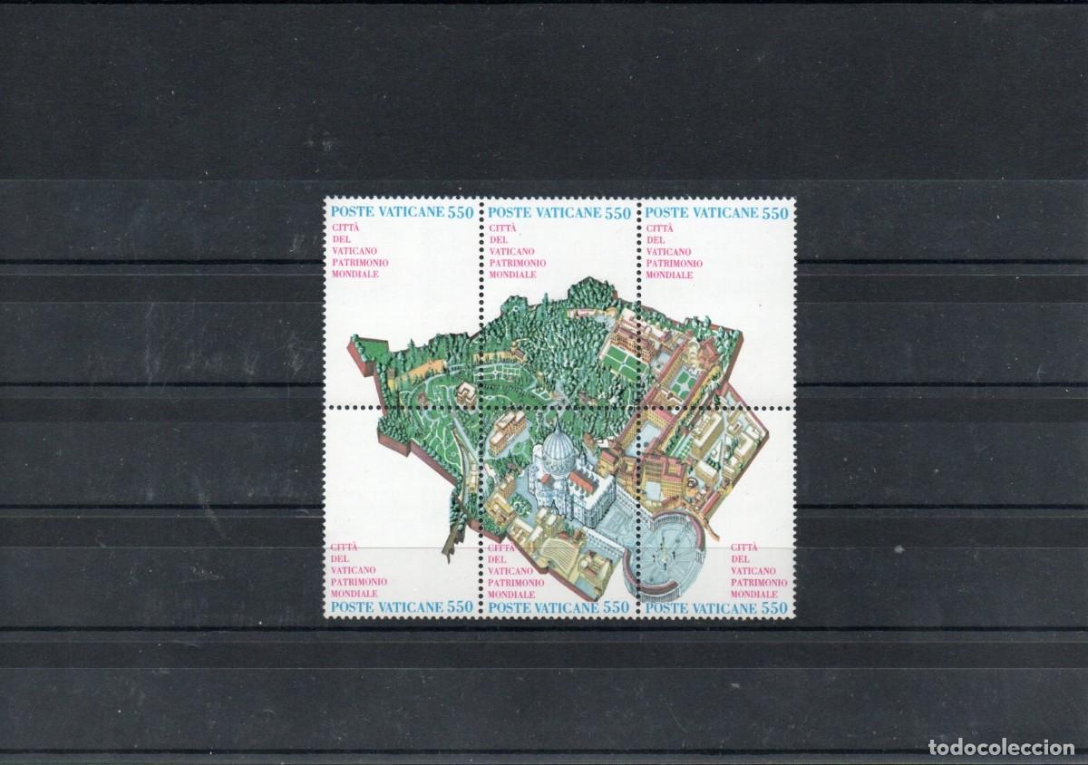 Sellos: VATICANO. CIUDAD DEL VATICANO, PATRIMONIO MUNDIAL.