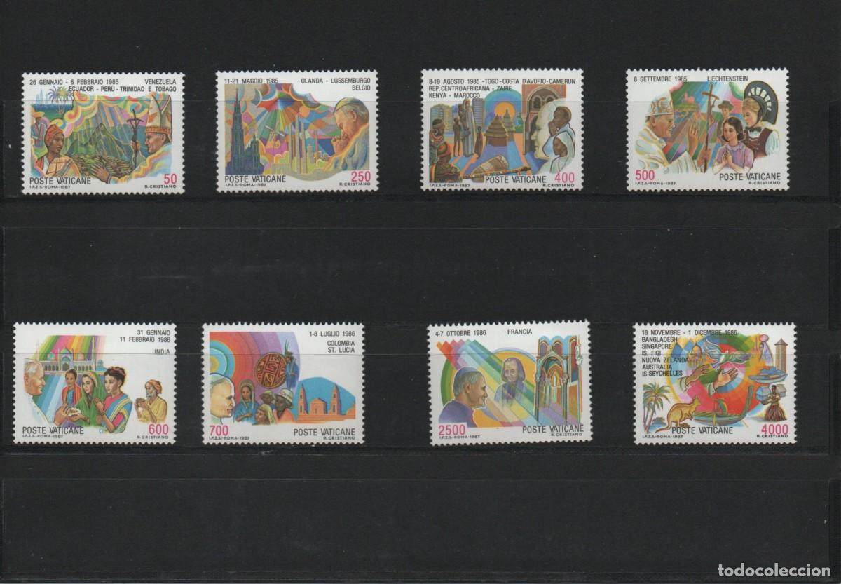 Sellos: VATICANO. SERIE BASICA. VIAJES DE S.S. JUAN PABLO II POR EL MUNDO (III).
