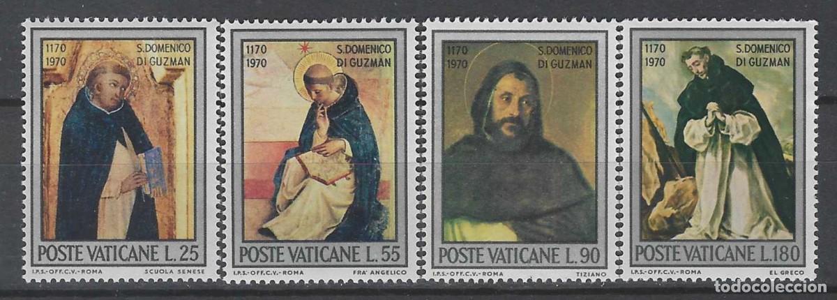Sellos: CIUDAD DEL VATICANO 1971 - 8&ordm; CENT. DEL NACIMIENTO DE SANTO DOMINGO DE GUZM&Aacute;N, S.COMPLETA - MNH**