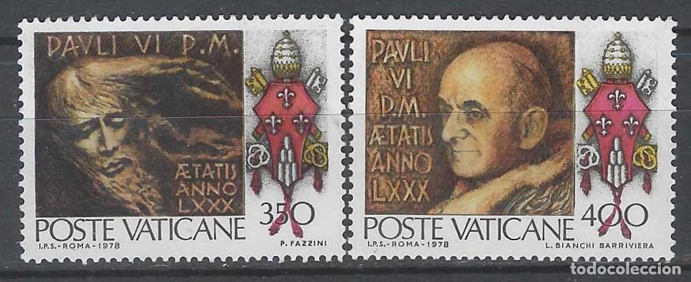 Sellos: CIUDAD DEL VATICANO 1978 - 80&ordm; ANIV. DEL NACIMIENTO DEL PAPA PABLO VI, S.COMPLETA - MNH**