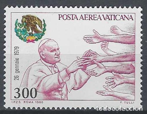 Sellos: CIUDAD DEL VATICANO 1980 - VIAJES DEL PAPA, A&Eacute;REO, M&Eacute;XICO - MNH**