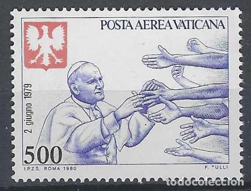 Sellos: CIUDAD DEL VATICANO 1980 - VIAJES DEL PAPA, A&Eacute;REO, POLONIA - MNH**