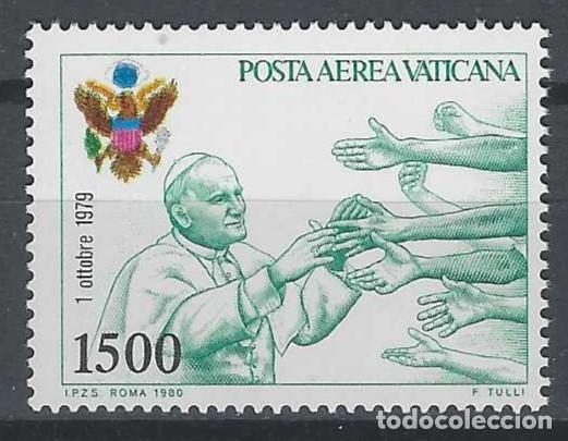 Sellos: CIUDAD DEL VATICANO 1980 - VIAJES DEL PAPA, A&Eacute;REO, ESTADOS UNIDOS - MNH**