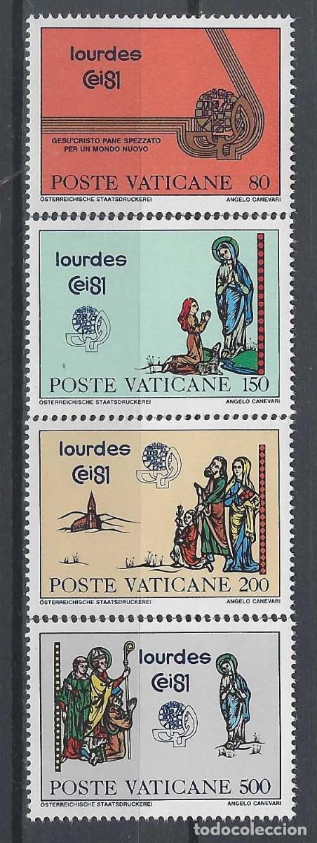 Sellos: CIUDAD DEL VATICANO 1981 - 42&ordm; CONGRESO EUCAR&Iacute;STICO INTERN. LOURDES, S.COMPLETA - MNH**