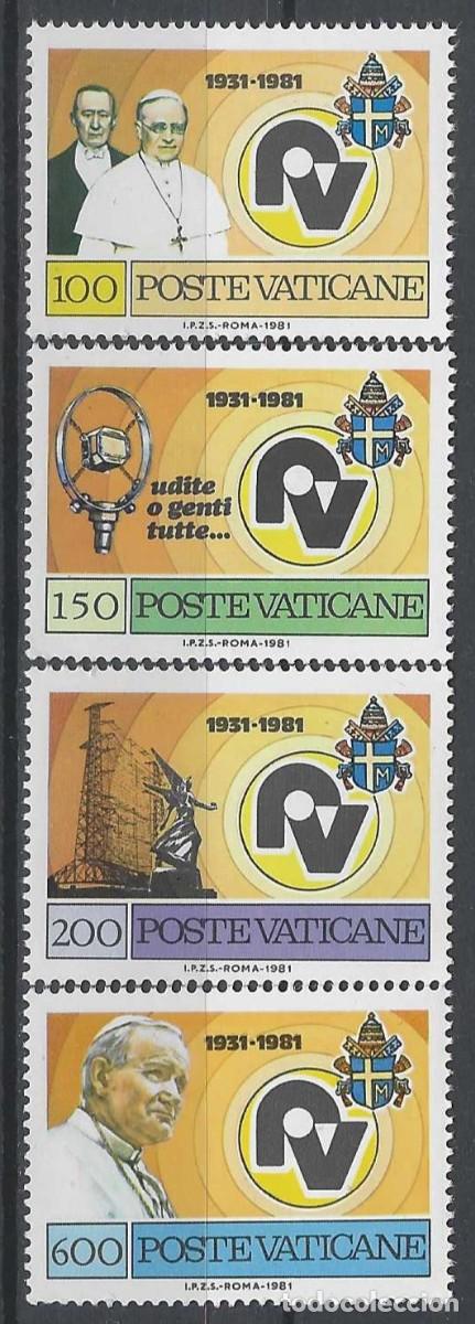 Sellos: CIUDAD DEL VATICANO 1981 - 50&ordm; ANIV. DE RADIO VATICANO, S.COMPLETA - MNH**