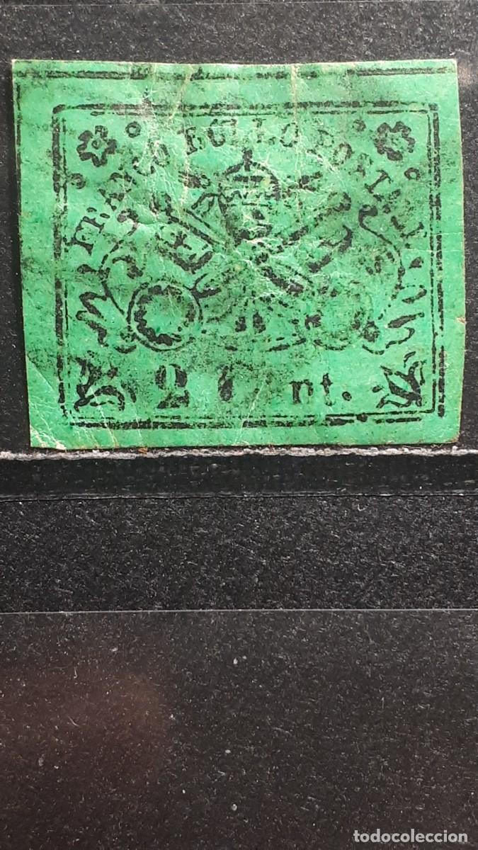Sellos: ESTADOS PONTIFICIOS. &deg;. A&Ntilde;O 1867. &deg;. YVERT 12