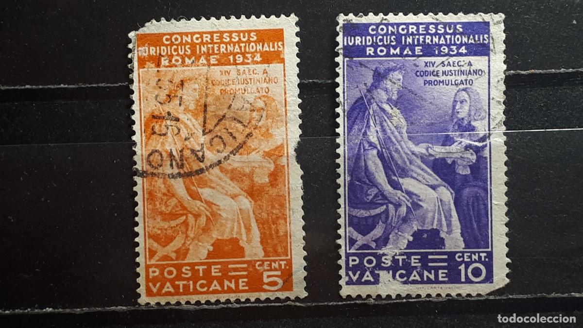 Sellos: VATICANO. A&Ntilde;O 1935. &deg;. YVERT 66/7 - Foto 1