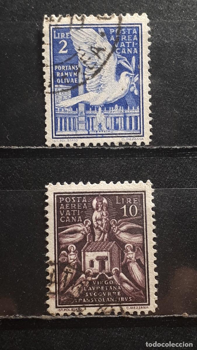 Sellos: VATICANO. A&Ntilde;O 1938. &deg;. YVERT A&eacute;reo 6, 8