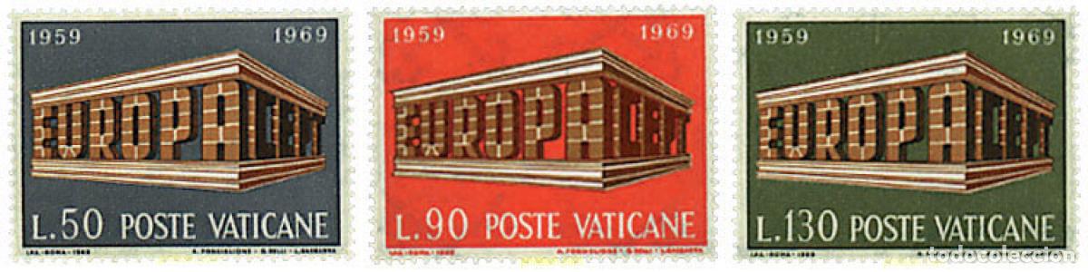 Sellos: 214255 MNH VATICANO 1969 EUROPA CEPT. 10 ANIVERSARIO DE LA CEPT
