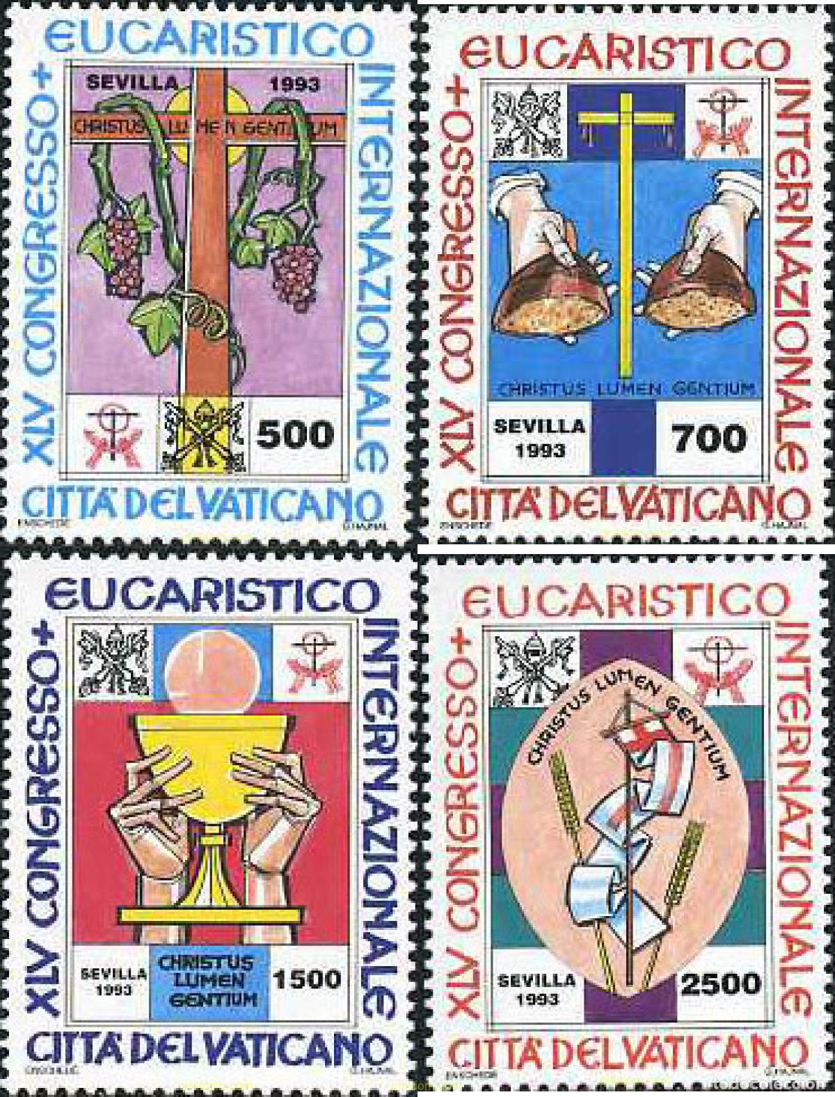 Sellos: 117069 MNH VATICANO 1993 45 CONGRESO EUCARISTICO INTERNACIONAL, EN SEVILLA