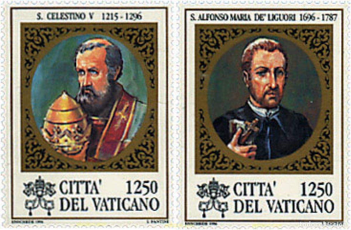 Sellos: 30702 MNH VATICANO 1996 7 CENTENARIO DE LA MUERTE DE SAN CELESTINO V, Y TRICENTENARIO DEL NACIMIENT