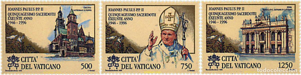Sellos: 30700 MNH VATICANO 1996 50 ANIVERSARIO DE LA ORDENACION SARCEDOTAL DE JUAN PABLO II