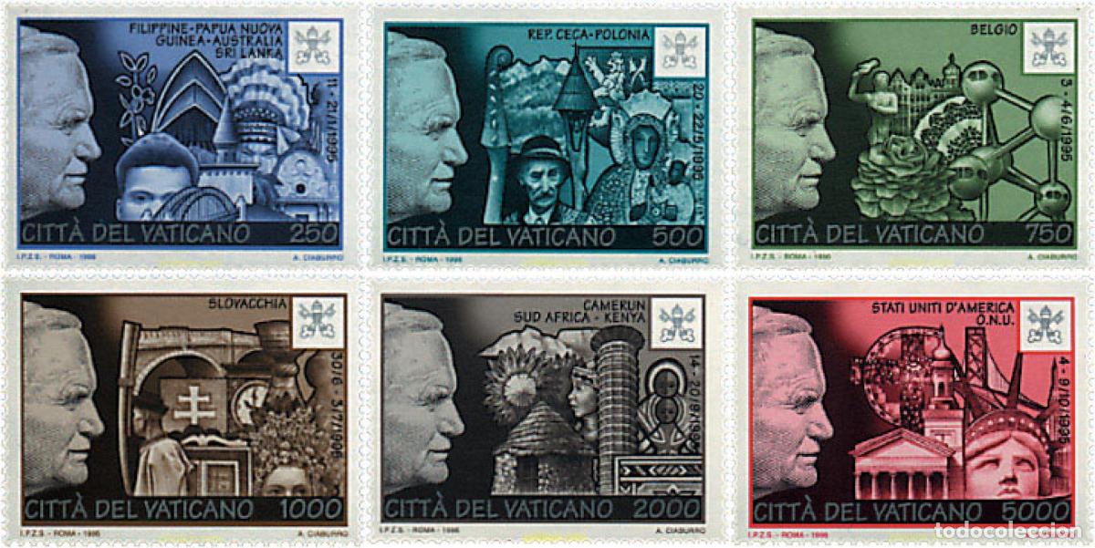 Sellos: 59974 MNH VATICANO 1996 VIAJES DEL PAPA JUAN PABLO II