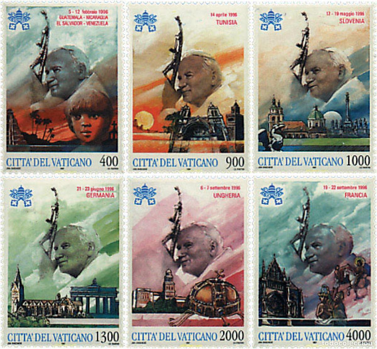 Sellos: 30730 MNH VATICANO 1997 VIAJES DEL PAPA JUAN PABLO II