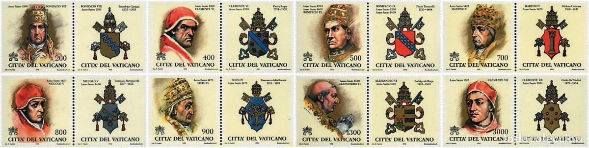 Sellos: 80469 MNH VATICANO 1998 LOS PAPAS Y LOS A&Ntilde;OS SANTOS
