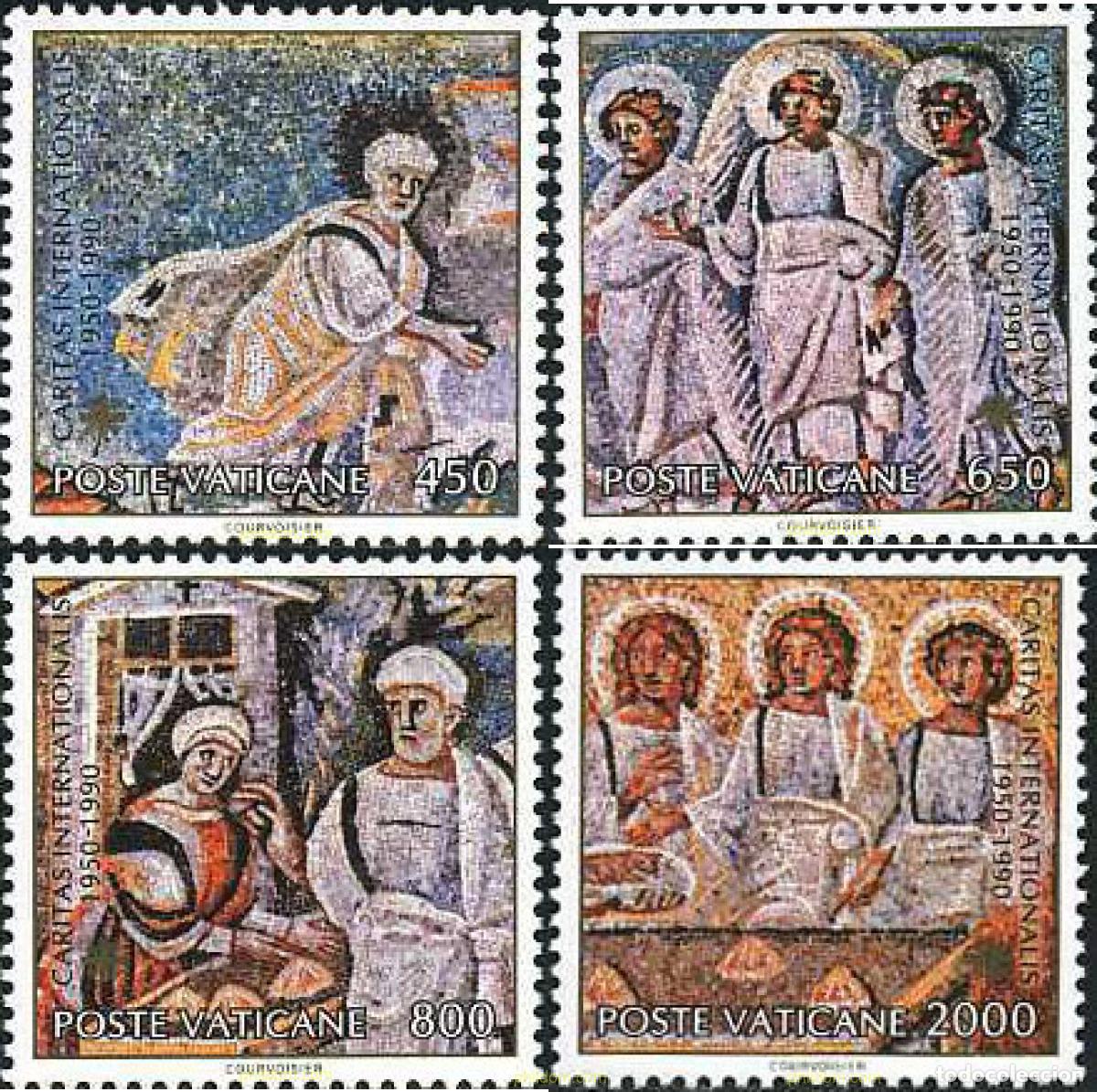 Sellos: 128792 MNH VATICANO 1990 40 ANIVERSARIO DE CARITAS INTERNACIONAL