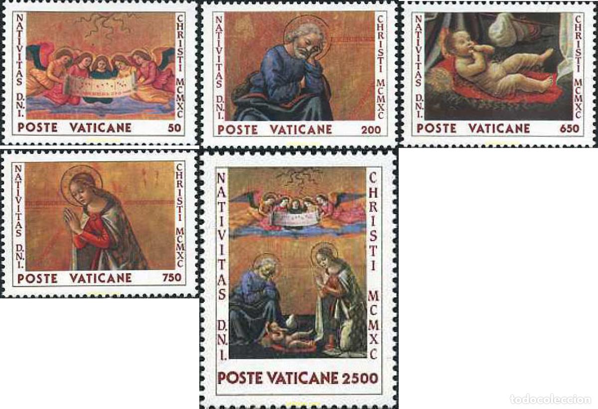 Sellos: 109115 MNH VATICANO 1990 DETALLES DE OBRAS DE SEBASTIANO MAINARDI