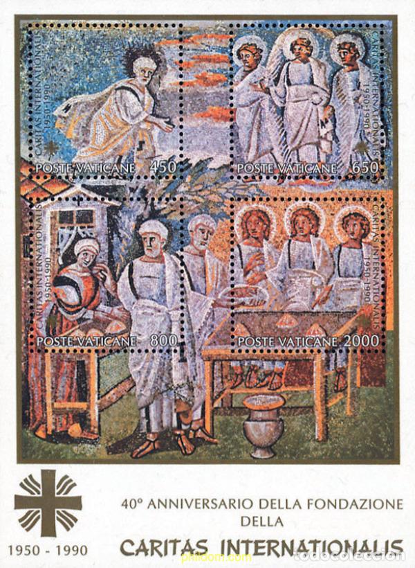 Sellos: 109110 MNH VATICANO 1990 40 ANIVERSARIO DE CARITAS INTERNACIONAL