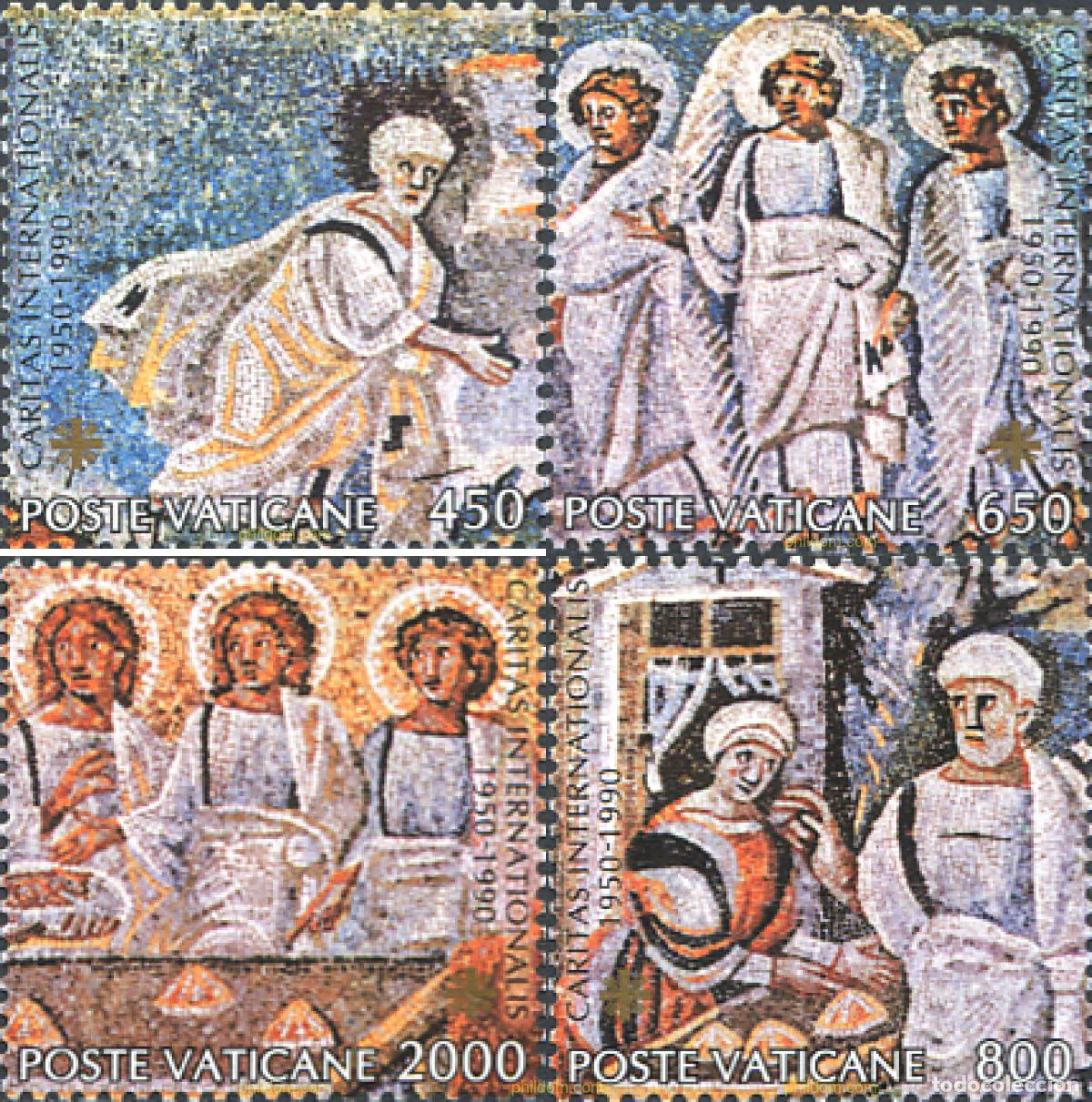 Sellos: 109111 MNH VATICANO 1990 40 ANIVERSARIO DE CARITAS INTERNACIONAL