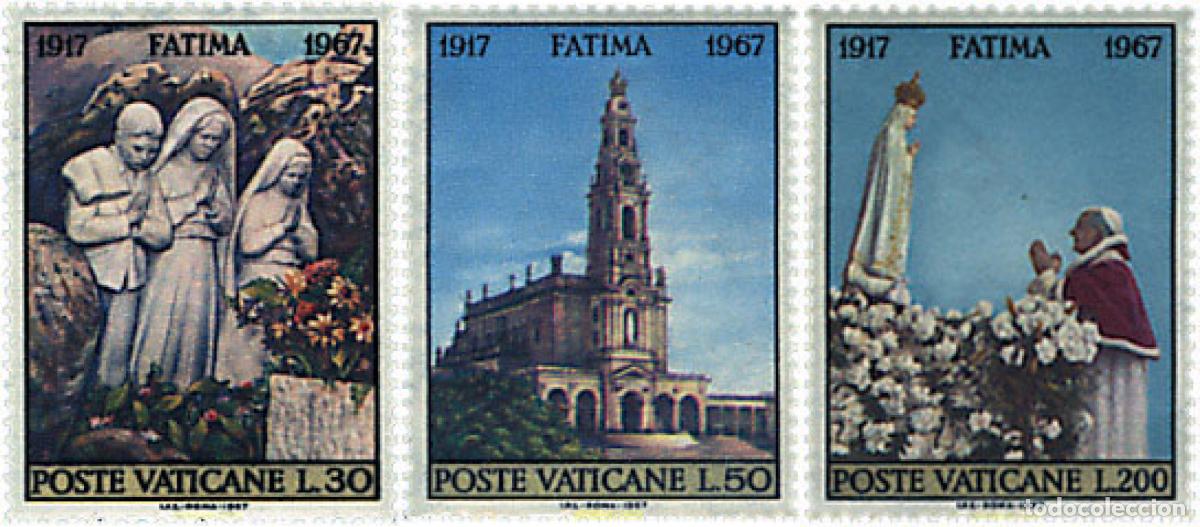 Sellos: 98241 MNH VATICANO 1967 50 ANIVERSARIO DE LAS APARICIONES DE FATIMA
