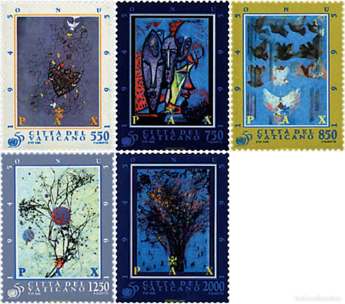 Sellos: 30696 MNH VATICANO 1995 50 ANIVERSARIO DE LA ONU