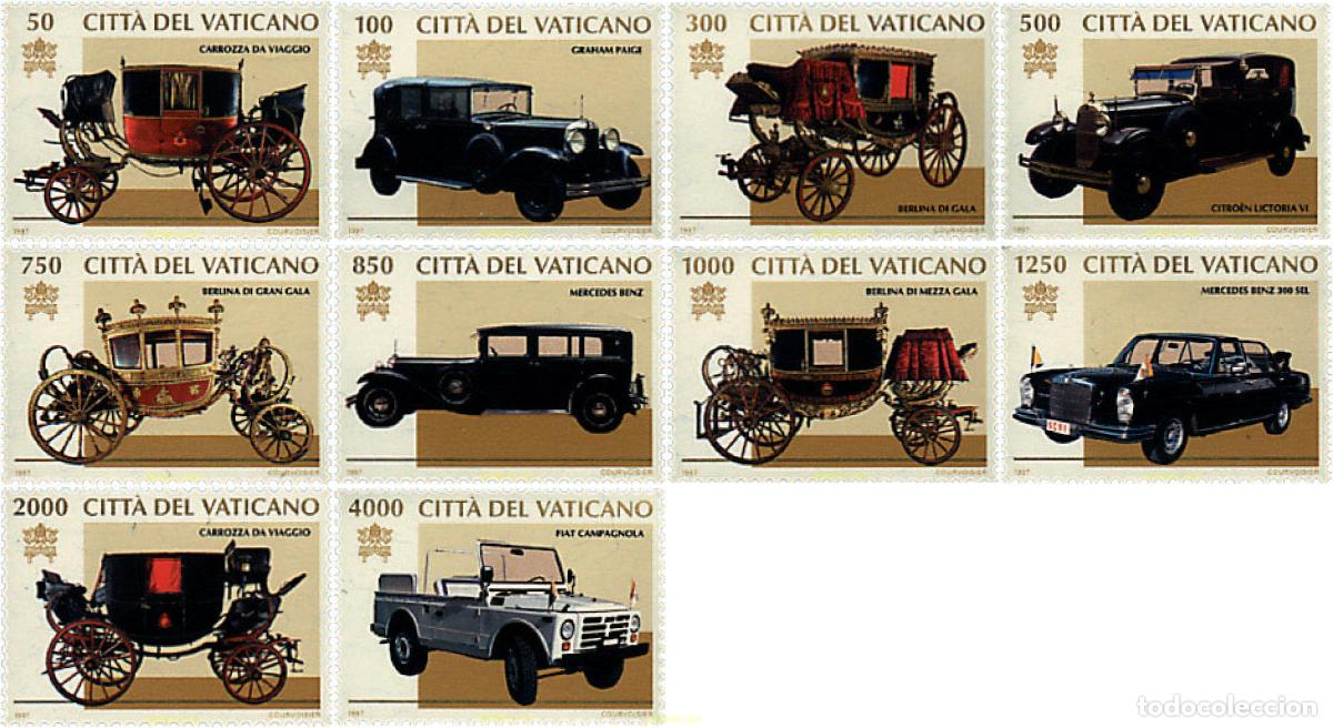 Sellos: 30708 MNH VATICANO 1997 CARROZAS Y AUTOMOVILES PAPALES