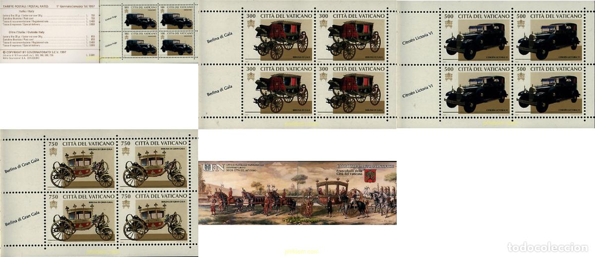 Sellos: 3242 MNH VATICANO 1997 CARROZAS Y AUTOMOVILES PAPALES