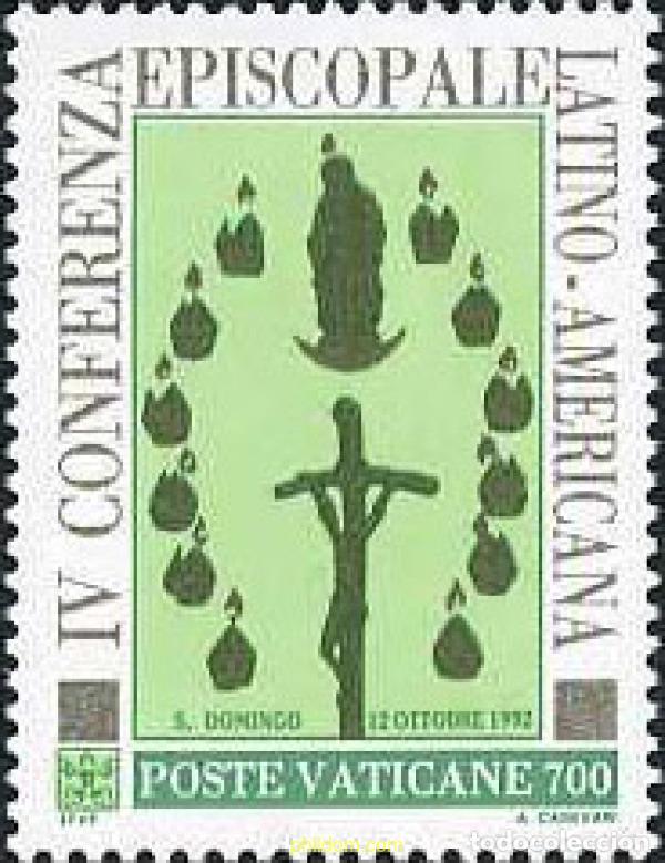 Sellos: 117050 MNH VATICANO 1992 4 CONFERENCIA GENERAL DEL EPISCOPADO LATINO AMERICANO