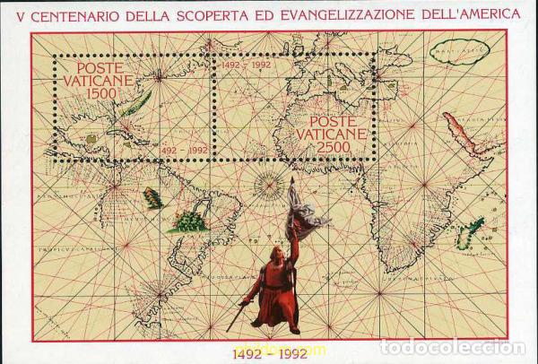 Sellos: 117042 MNH VATICANO 1992 5 CENTENARIO DEL DESCUBRIMIENTO Y EVANGELIZACION DE AMERICA