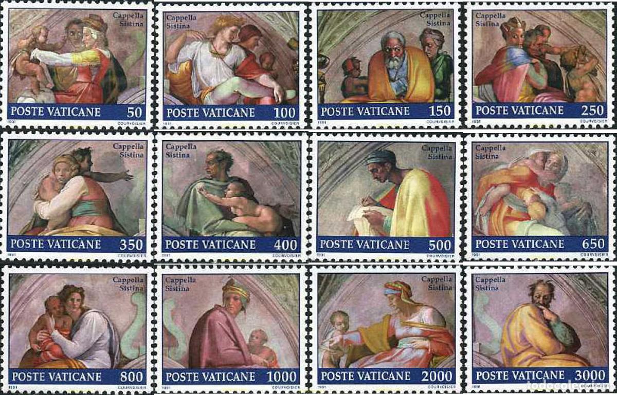 Sellos: 117014 MNH VATICANO 1991 RESTAURACION DE LA CAPILLA SIXTINA