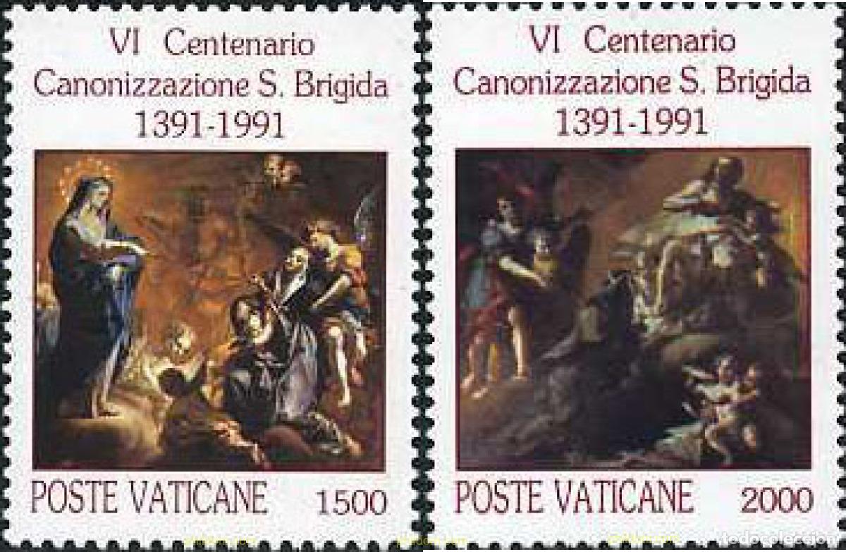 Sellos: 128815 MNH VATICANO 1991 600 ANIVERSARIO DE LA CANONIZACION DE SAN BRIGITTE