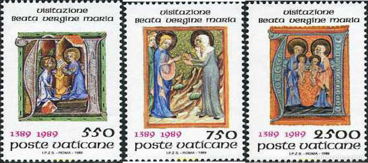 Sellos: 116997 MNH VATICANO 1989 6 CENTENARIO DE LA INSTITUCION DE LA FESTIVIDAD DE LA VISITACION