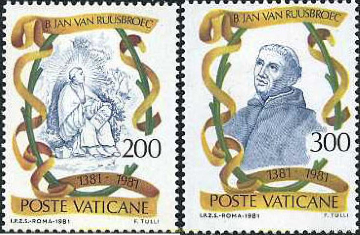 Sellos: 116913 MNH VATICANO 1981 6 CENTENARIO DE LA MUERTE DEL BEATO JAN VAN RUUSBROEC