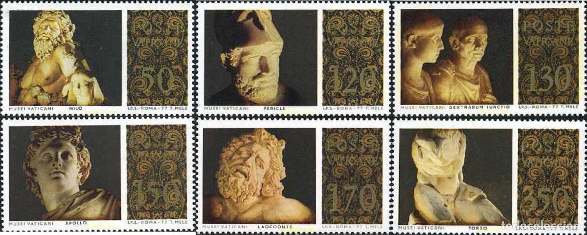 Sellos: 116591 MNH VATICANO 1977 MUSEO DEL VATICANO. BAJO-RELIEVES DE SARCOFAGOS PALEOCRISTIANOS